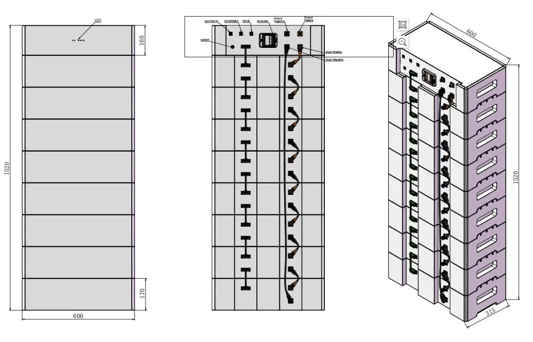 Elite New Stacked Lithium Battery Brick High Voltage 204V 50ah 10kwh Battery Module Home Solar Power Storage System