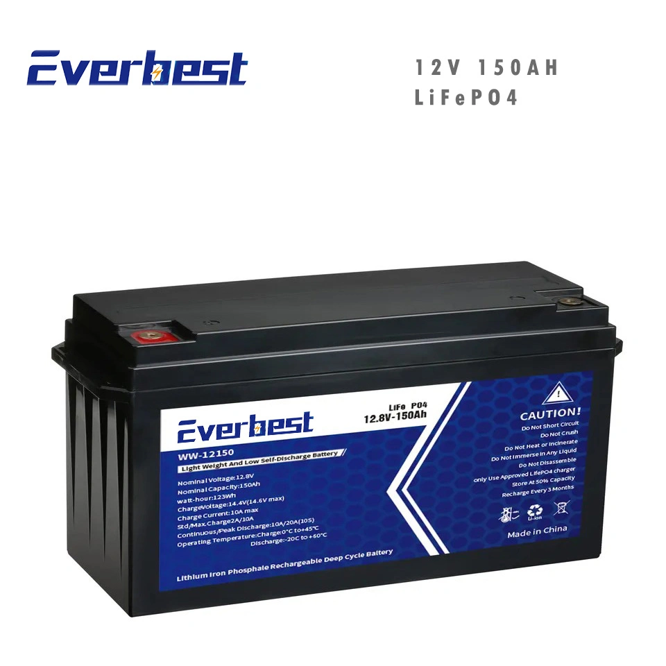 Everbest Wholesale Rechargeable Lithium LiFePO4 Batteries12V 50ah 100ah 120ah 150ah 200ah 300ah 400ah Volt Li-ion Battery Pack